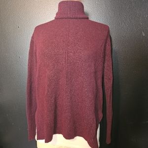 Athleta Burgundy Turtleneck Sweater